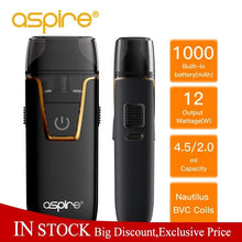 Load image into Gallery viewer, Aspire Pod Vape Nautilus AIO Kit