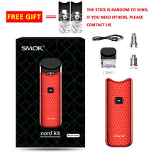Load image into Gallery viewer, SMOK Nord Pod Vape Kit with 1100mAh Battery 3ML Cartridge mesh coil Electronic Cigarette Vape pod kit vs SMOK novo